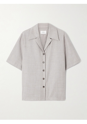 Loulou de Saison - Boa Wool And Silk-blend Shirt - Neutrals - FR 34,FR 36,FR 38,FR 40,FR 42