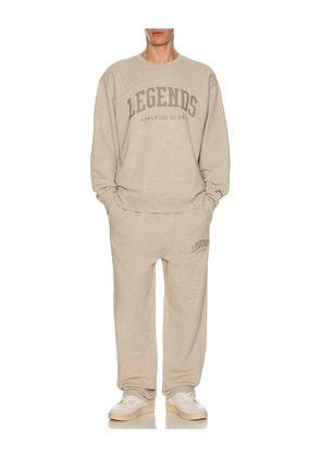 Legends Fairfax Varsity Crew Sweatshirt in Brown. Size M. Also in S, L.