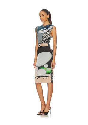 Ottolinger Mesh Pencil Dress in Grey. Size S. Also in XS.