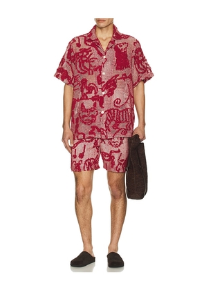 OAS Arcano Cuba Shirt in Red. Size M. Also in S, L, XL/1X.