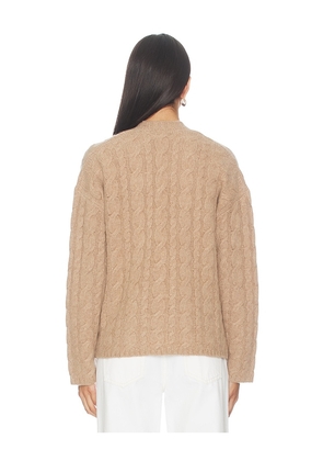 NAADAM Ultra Luxe Cashmino Cardigan in Beige. Size M. Also in S, L.