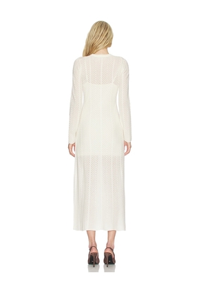 NAADAM Cashmino Lace Pointelle Dress in White. Size M. Also in XS, L.