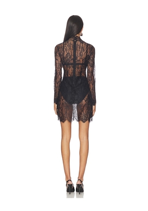 L'AGENCE Henrietta Lace Mini Dress in Black. Size S. Also in XS, M.
