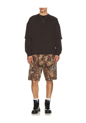 Obey Bigwig Baggy Denim Short in Brown. Size 31. Also in 32, 30, 33, 34, 36.