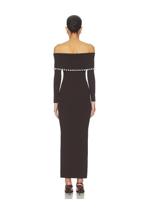 La Porte Anya Foldover Dress in Brown. Size M. Also in L, S, XL, XS.