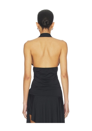 LIONESS Safari Halter Top in Black. Size L. Also in S, XXS, XS, M, XL, XXL.