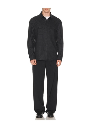 NILI LOTAN Evander Shirt in Black. Size M. Also in S, L, XXL/2X.