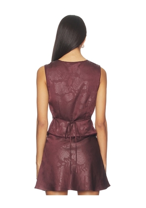 NIA Vineland Top in Burgundy. Size M. Also in S, XS, L.