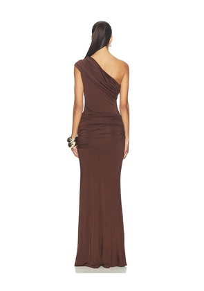 NBD Rani Gown in Chocolate. Size M. Also in XXS, XS, S, L, XL.