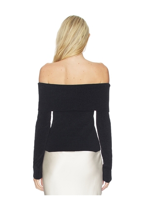 Lovers and Friends Eliana Rosette Off The Shoulder Sweater in Black. Size M. Also in XS, S, L.