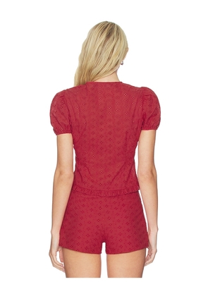 LIONESS Bardot Top in Red. Size S. Also in XS, M.
