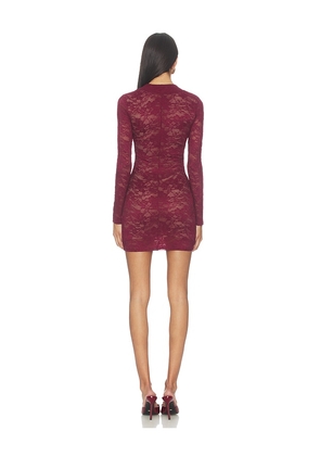 NBD Saba Mini Dress in Burgundy. Size M. Also in L, S, XL, XS, XXS.