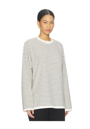 LIONESS Cheri Long Sleeve Top in Cream,Black. Size S. Also in XXS, XS, M, L, XL, XXL.
