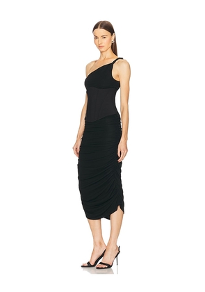 Michael Costello x REVOLVE Rinxent Midi Dress in Black. Size M. Also in XXS, XS, S, L.