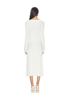 L'Academie Wanda Knit Long Sleeve Dress in Ivory. Size M. Also in S, L, XL.