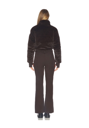 My Sunday Ski Faux Fur Altitude Ski Suit in Chocolate. Size S. Also in L.