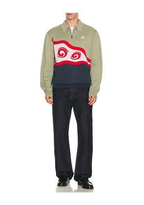 Malbon Burgee Sweater in Blue. Size M. Also in S, L.