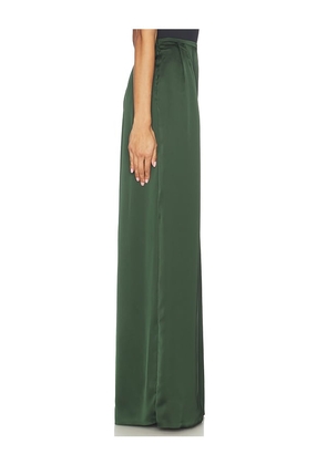 Norma Kamali Mens Pleat Pant in Dark Green. Size L. Also in M, S, XS.