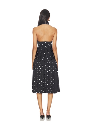 MORE TO COME Carmina Halter Midi Dress in Black. Size M. Also in S.