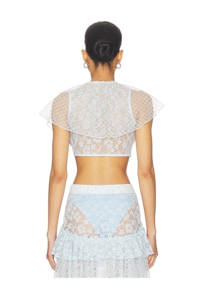 My Beachy Side Lotus Top in Baby Blue. Size S. Also in M, L.