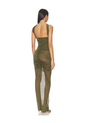 NBD Rekha Maxi Dress in Green. Size M. Also in XS, L, XL.