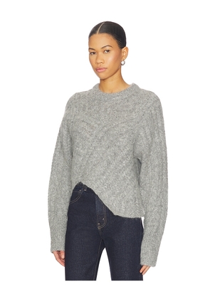 Miaou Clarke Crew Pullover in Grey. Size M. Also in XS, S, L.