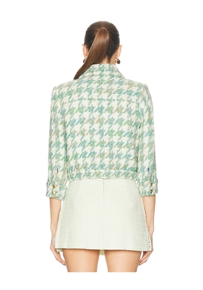 L'AGENCE Jia Crop 3/4 Sleeve Jacket in Sage. Size 0. Also in 8.