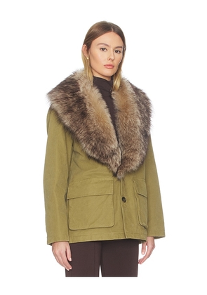 NILI LOTAN Ronay Parka in Olive. Size M. Also in XS, S, L.