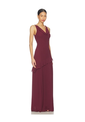 Lovers and Friends Marleen Gown in Wine. Size M. Also in XXS, XS, S, L.