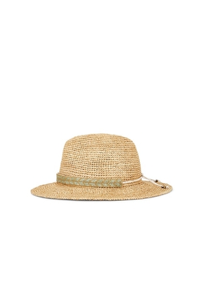 Nikki Beach Amber Fedora Hat in Beige.