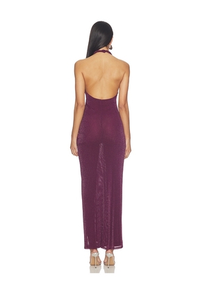 NBD Smita Maxi Dress in Wine. Size M. Also in XS, S, L, XL.