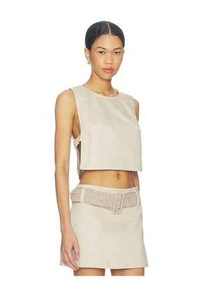 My Beachy Side Alba Denim Top in Neutral. Size M. Also in S, L.