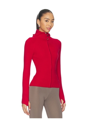 Miaou Lena Zip Up Hoodie in Red. Size M. Also in XS, S, L, XL.