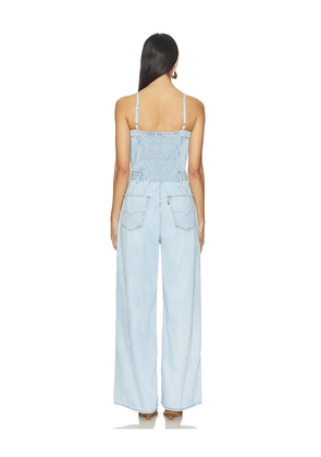 LEVI'S Bustier Jumpsuit in Blue. Size S. Also in XS, M, XL.