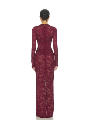 NBD Saba Gown in Burgundy. Size M. Also in XXS, XS, S, L.