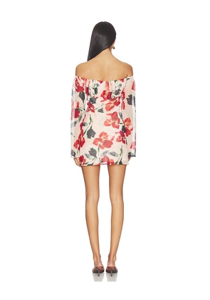 MINKPINK Arabella Off Shoulder Dress in Blush. Size L. Also in S, XS, M, XL.