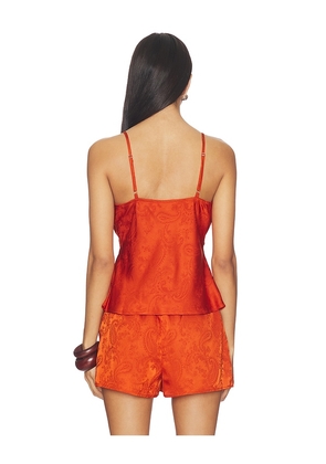 MINKPINK Valencia Bead Detail Cami in Burnt Orange. Size L. Also in S, XS, M, XL.