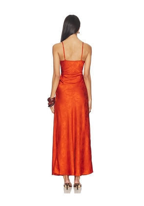 MINKPINK Valencia Bead Detail Dress in Burnt Orange. Size L. Also in S, XS, M, XL.