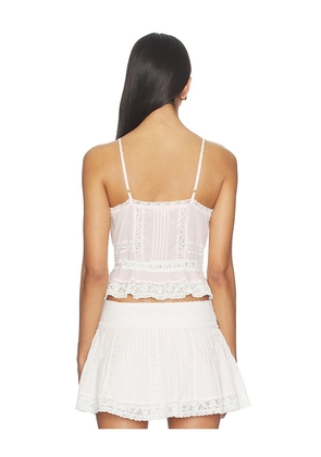 LoveShackFancy Avra Top in Rose. Size 0. Also in 2, 8, 10, 12.