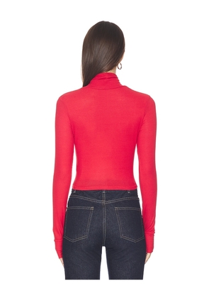 Michael Lauren Cormac Turtleneck Crop Top in Red. Size M. Also in XS, S, L, XL.