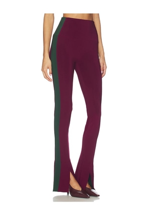 Norma Kamali Side Stripe Spat Legging in Red, purple. Size S. Also in XS.