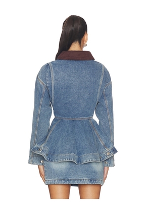 Line & Dot Mottle Jacket in Blue. Size S. Also in XS.