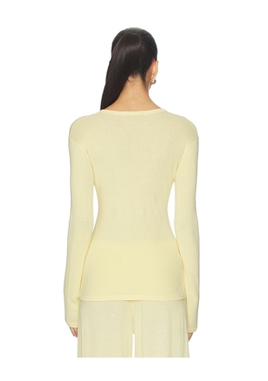 Lisa Yang Vivian Long Sleeved T-shirt in Lemon. Size 1. Also in 0.