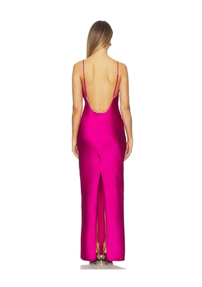 Nookie Valerie Drape Gown in Purple. Size S. Also in XS, M.