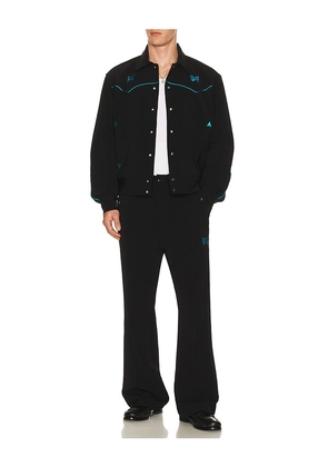 Needles Piping Cowboy Jacket Poly Double Cloth in Black. Size M. Also in L.