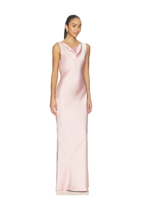 Norma Kamali Sleeveless Low Back Drape Gown in Pink. Size L. Also in XS, S, M, XL.