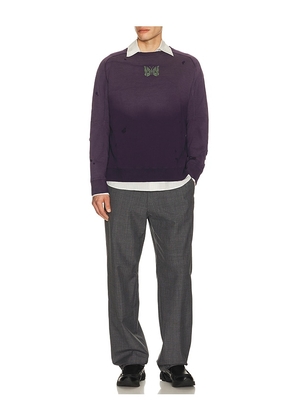 Needles Deconstructed Sweatshirt in Purple. Size L. Also in S, XL/1X.
