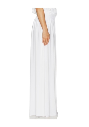 Norma Kamali Wide Leg Peasant Pant in White. Size M. Also in XS, S, L.