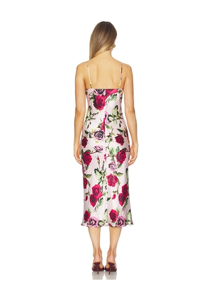 L'AGENCE Seridie Mid Length Slip Dress in Pink. Size 10. Also in 2, 4, 6, 8.