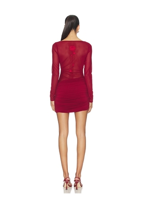 NBD Ayala Mini Dress in Burgundy. Size M. Also in L, S, XL, XS, XXS.